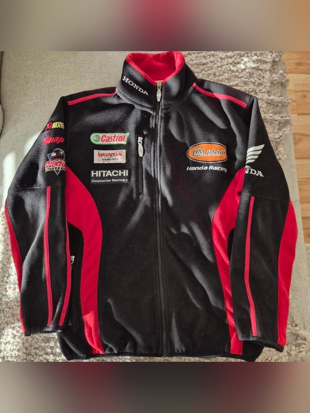 Honda racing emblem fleece jacket